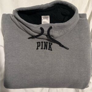 PINK Victoria's Secret Gray and Black Sweatshirt Hoodie